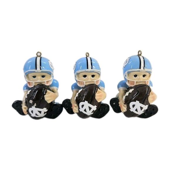 Vintage UNC Tarheel Lil Fan Baby Football Christmas Ornament Decor College NCAA - Picture 1 of 8